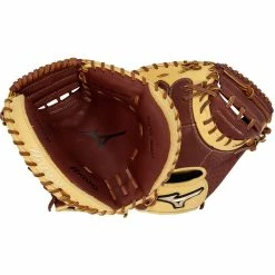 Mizuno Prime Elite 33.5" Baseball Catcher's Mitt - Mahogany/Tan