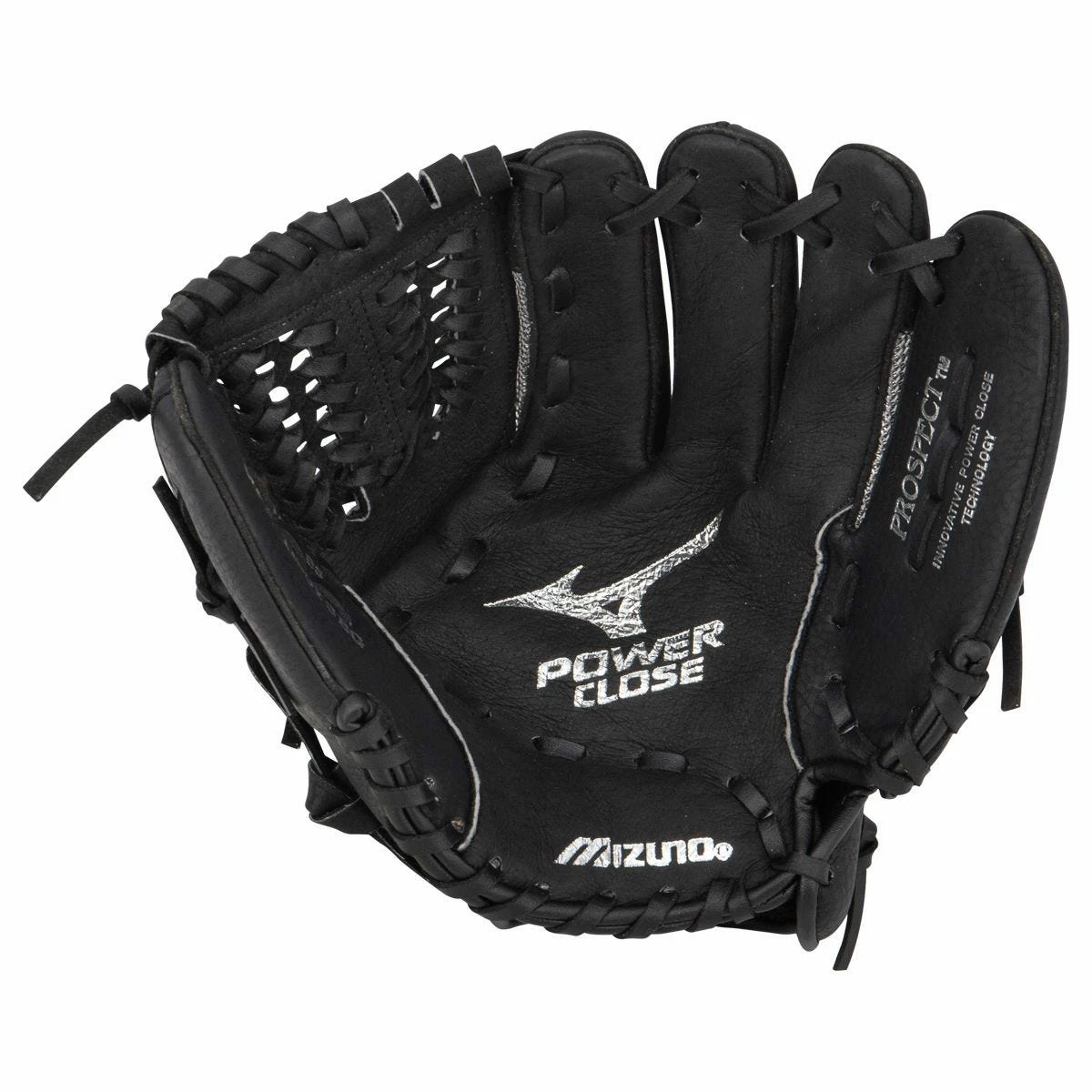 Mizuno Prospect Series PowerClose 11" Youth Baseball Glove - Black/Smoke - 2019 Model 4 Mizuno Prospect Series PowerClose 11" Youth Baseball Glove - Black/Smoke - 2019 Model - Image 2