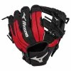 Mizuno Prospect Series PowerClose 10" Youth Baseball Glove - Black/Red - 2019 Model -Rawlings Sales mizuno baseball glove prospect series powerclose 10 red 2019
