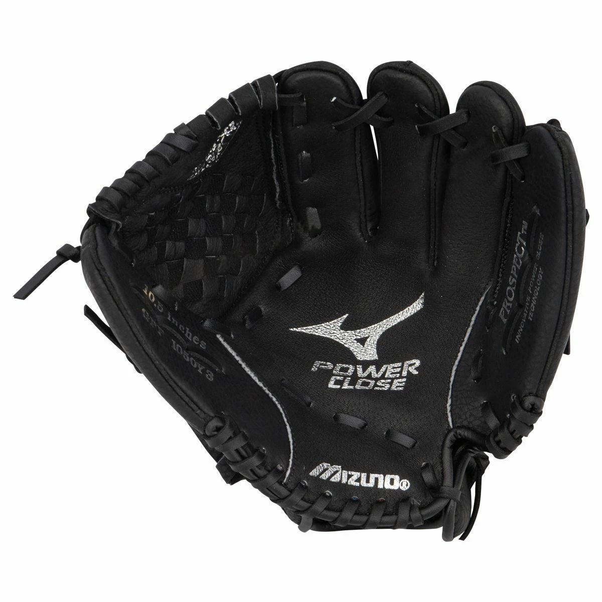 Mizuno Prospect Series PowerClose 10.5" Youth Baseball Glove - Black - 2019 Model 4 Mizuno Prospect Series PowerClose 10.5" Youth Baseball Glove - Black - 2019 Model - Image 2