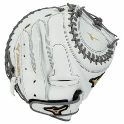 Mizuno MVP Prime 34" Catcher's Mitt - White/Gray - 2022 Model -Rawlings Sales mizuno catchers mitt mvp prime whgy 34 22 inset1
