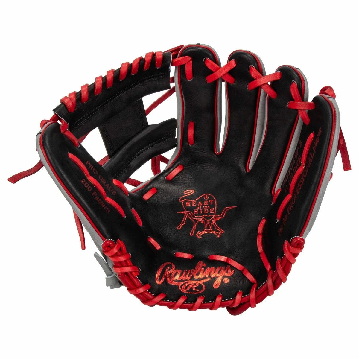 Rawlings Heart Of The Hide PRO204W 11.5" Baseball Glove- Gray/Black - 2021 Model 4 Rawlings Heart Of The Hide PRO204W 11.5" Baseball Glove- Gray/Black - 2021 Model - Image 2