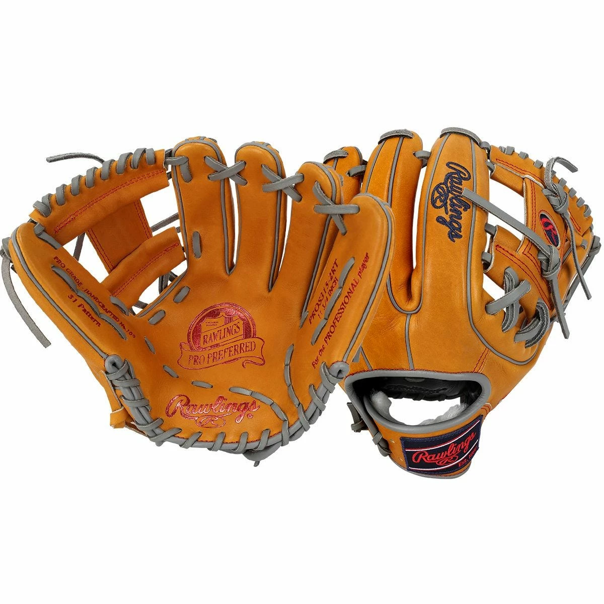 Rawlings Pro Preferred PROS315-2RT 11.75" Baseball Glove - 2023 Model 3 Rawlings Pro Preferred PROS315-2RT 11.75" Baseball Glove - 2023 Model