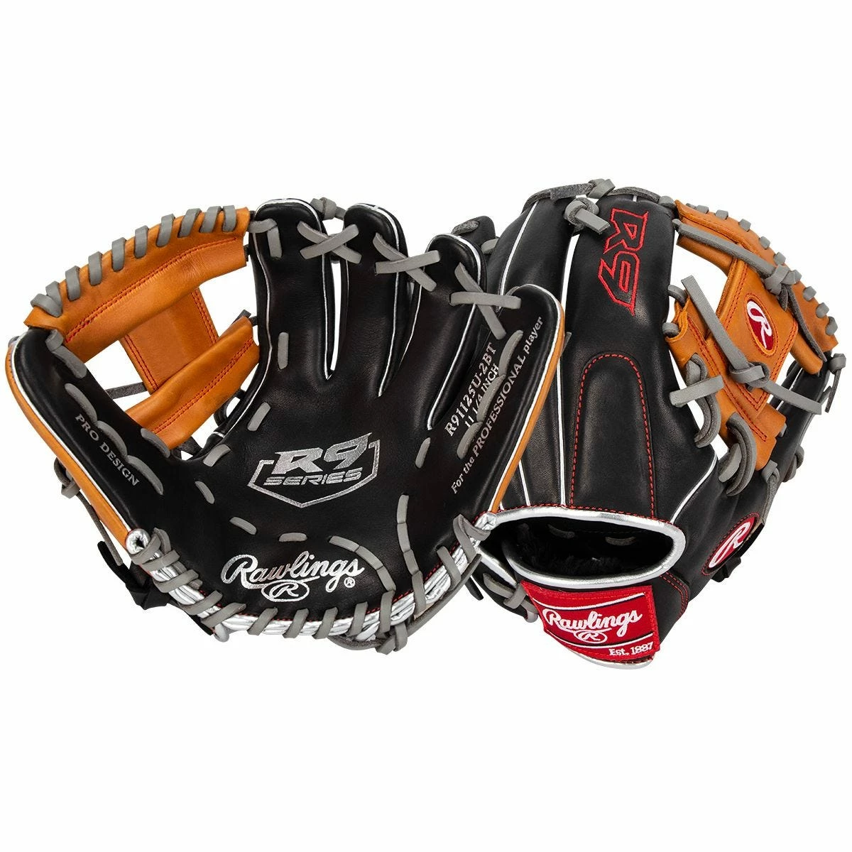 Rawlings R9 Series 11.25" Baseball Glove - 2023 Model 3 Rawlings R9 Series 11.25" Baseball Glove - 2023 Model