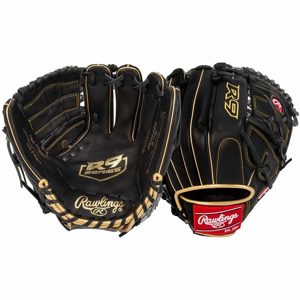 Rawlings R9 Series 12" Baseball Glove - 2021 Model 3 Rawlings R9 Series 12" Baseball Glove - 2021 Model