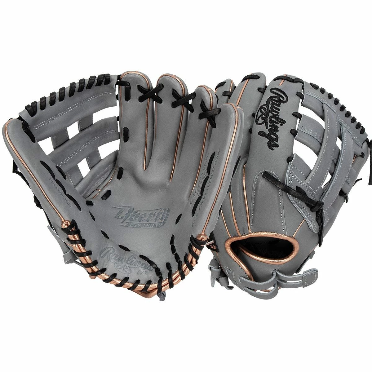 Rawlings Liberty Advanced RLA1275SB-6GRG 12.75" Fastpitch Softball Glove- Gray/Rose - 2022 Model 3 Rawlings Liberty Advanced RLA1275SB-6GRG 12.75" Fastpitch Softball Glove- Gray/Rose - 2022 Model